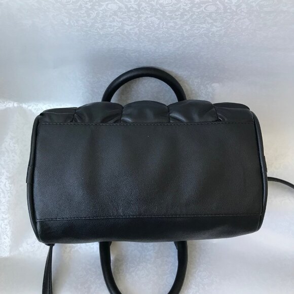Juicy Couture Run The World Satchel Bag Purse Ruffle Liquorice Black MSRP : $89 - Picture 5 of 10
